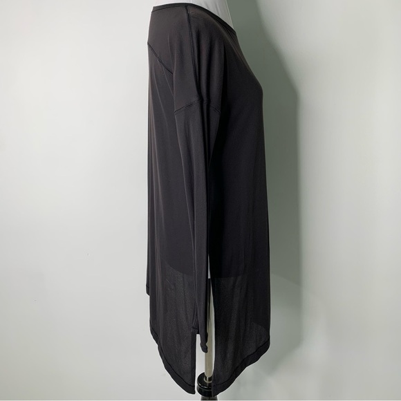 Lululemon Women's Black To The Point Long Sleeve Cotton Shirt Size 6 - Picture 8 of 12